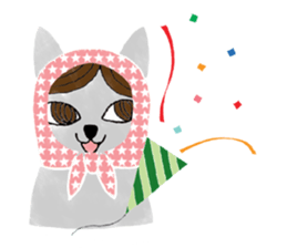 Cat Matryoshka 'Caffe latte' sticker #14485914