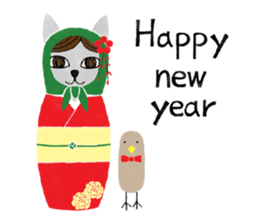 Cat Matryoshka 'Caffe latte' sticker #14485915