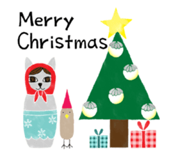 Cat Matryoshka 'Caffe latte' sticker #14485917