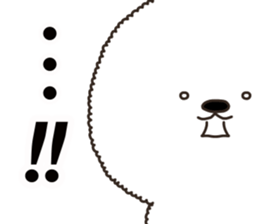 Charming white dog in winter sticker #14486175