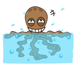 Mischievous Brown Octopus sticker #14486971