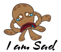 Mischievous Brown Octopus sticker #14486972
