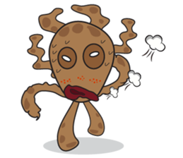 Mischievous Brown Octopus sticker #14486981