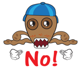 Mischievous Brown Octopus sticker #14486988