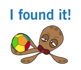 Mischievous Brown Octopus sticker #14486993