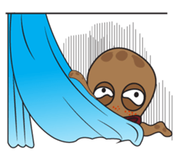 Mischievous Brown Octopus sticker #14487001