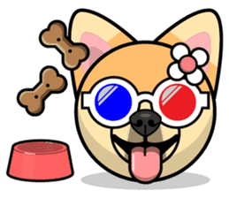 Puppy Love Stickers - Pom Emoji Meme sticker #14487215