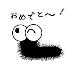 Life of the Mr hairy caterpillar sticker #14487339