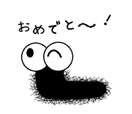 Life of the Mr hairy caterpillar sticker #14487339