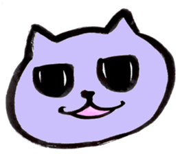 Japanese brush pen cats sticker #14488572