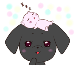 Good friend Sticker blackDog sticker #14489069