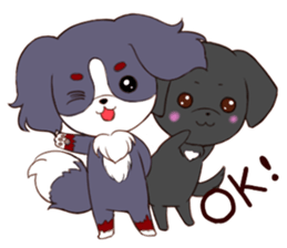 Good friend Sticker blackDog sticker #14489073