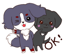 Good friend Sticker blackDog sticker #14489073