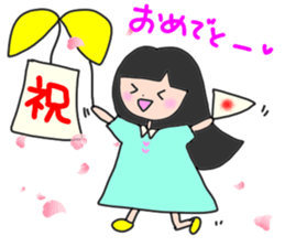 Happy new year! girl 2017 sticker #14489776