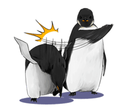 serious penguin sticker #14490903