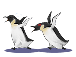serious penguin sticker #14490928