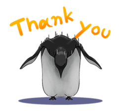 serious penguin sticker #14490937