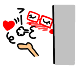 Person's reaction of glasses. sticker #14491504