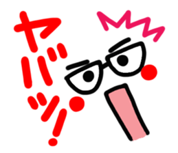 Person's reaction of glasses. sticker #14491509