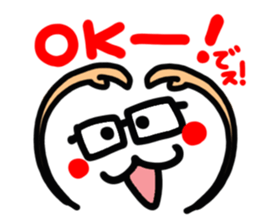 Person's reaction of glasses. sticker #14491511