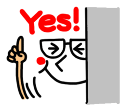 Person's reaction of glasses. sticker #14491512