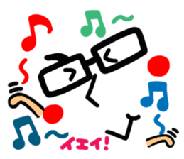 Person's reaction of glasses. sticker #14491513