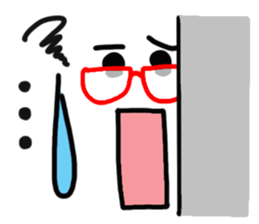 Person's reaction of glasses. sticker #14491515