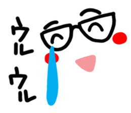 Person's reaction of glasses. sticker #14491516