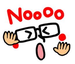 Person's reaction of glasses. sticker #14491523