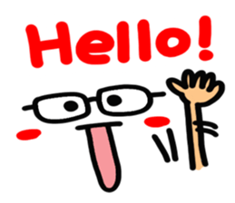 Person's reaction of glasses. sticker #14491529