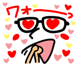Person's reaction of glasses. sticker #14491530