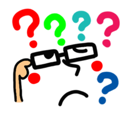 Person's reaction of glasses. sticker #14491531