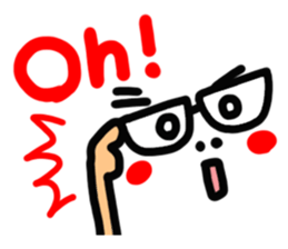 Person's reaction of glasses. sticker #14491535