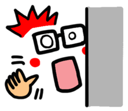 Person's reaction of glasses. sticker #14491536