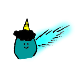 Blue demon's name is Takamoto sticker #14493853