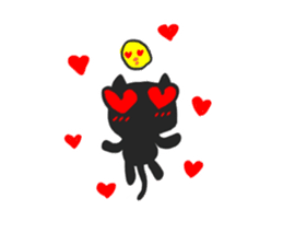 Black Cat & Piyo sticker #14494105