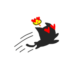 Black Cat & Piyo sticker #14494106