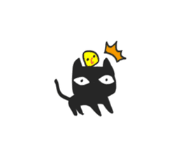 Black Cat & Piyo sticker #14494109