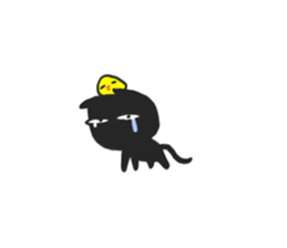 Black Cat & Piyo sticker #14494112