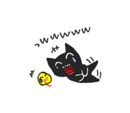 Black Cat & Piyo sticker #14494115