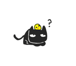 Black Cat & Piyo sticker #14494121