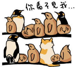 Mia the cat with ocean friends sticker #14494374