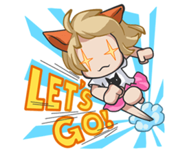 Little Friend: The Cat Girl sticker #14495844