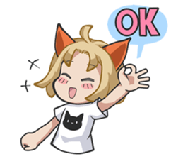 Little Friend: The Cat Girl sticker #14495850