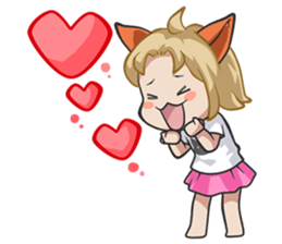 Little Friend: The Cat Girl sticker #14495852