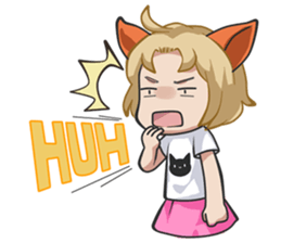Little Friend: The Cat Girl sticker #14495854