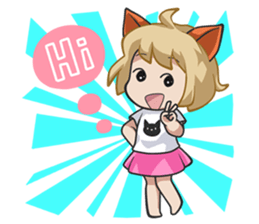 Little Friend: The Cat Girl sticker #14495856