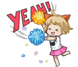 Little Friend: The Cat Girl sticker #14495858