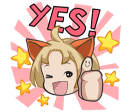 Little Friend: The Cat Girl sticker #14495860