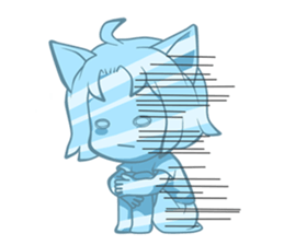 Little Friend: The Cat Girl sticker #14495864